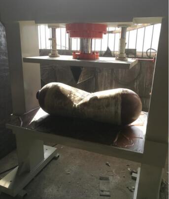 LNG氣瓶壓扁試驗機|鋼瓶壓扁機|瓶體(ti) 壓扁機